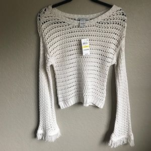 American Rag Cropped Bell-Sleeve Sweater